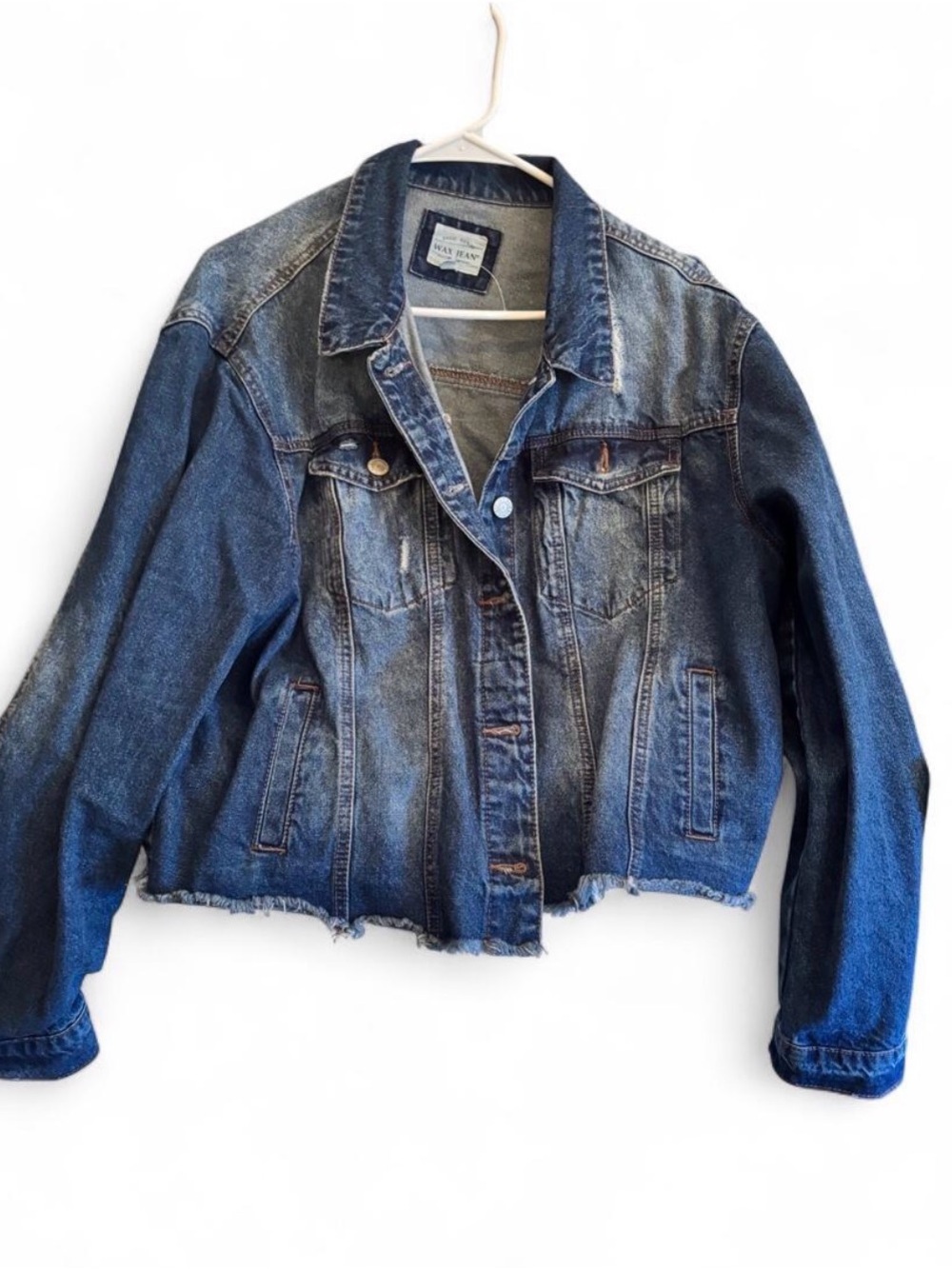 Women's wax jean denim jacket 1X